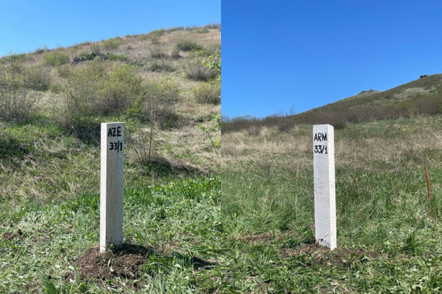 Azərbaycanla Ermənistan arasında 35 sərhəd dirəyi quraşdırılıb